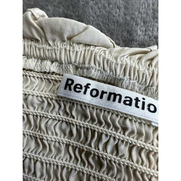 REFORMATION Pina Sleeveless Silk Top Cream Beige sz Small - Picture 10 of 12